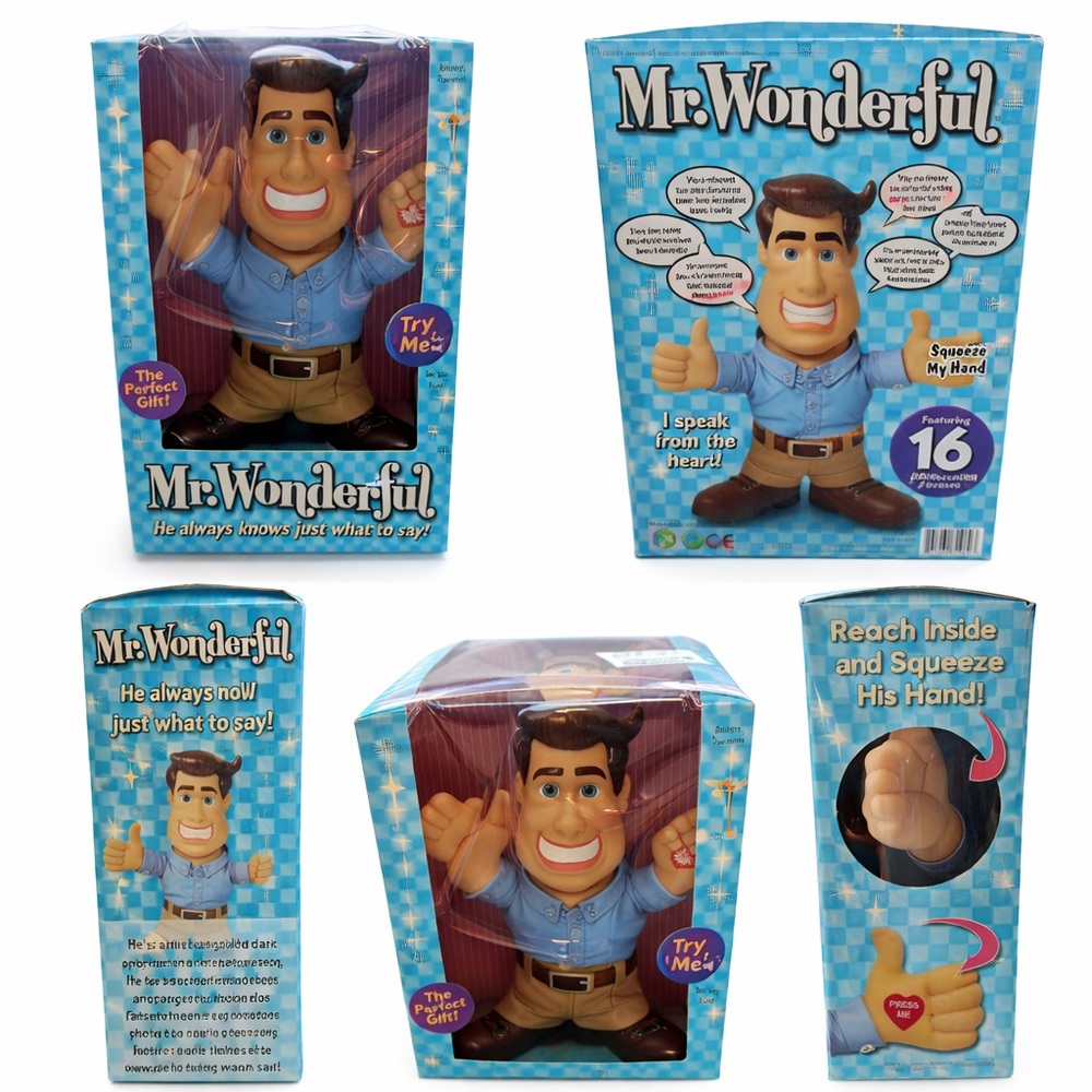 Mr. Wonderful TalkingFigure Doll16 Phrases Battery Operated Novelty Gift New/Box
